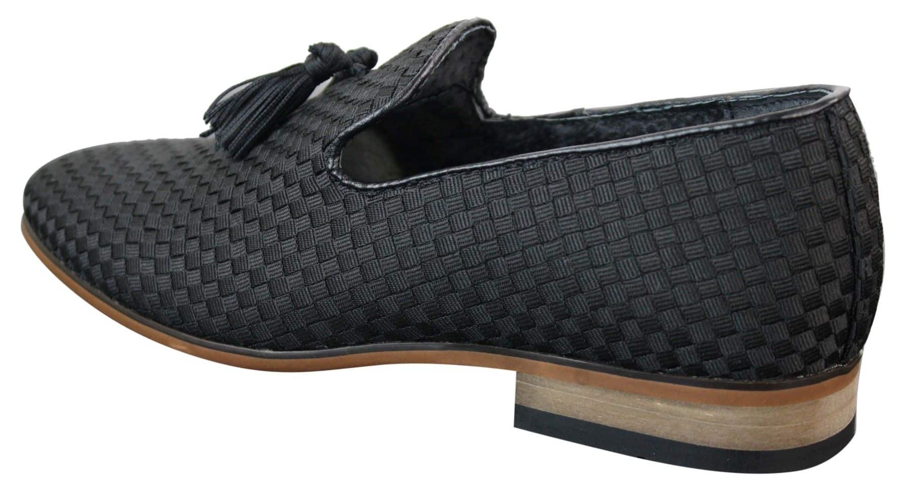 Muške cipele za vožnju s resama, elegantne i ležerne, retro, tamnoplave, crne, kožne