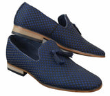 Muške cipele za vožnju s resama, elegantne i ležerne, retro, tamnoplave, crne, kožne