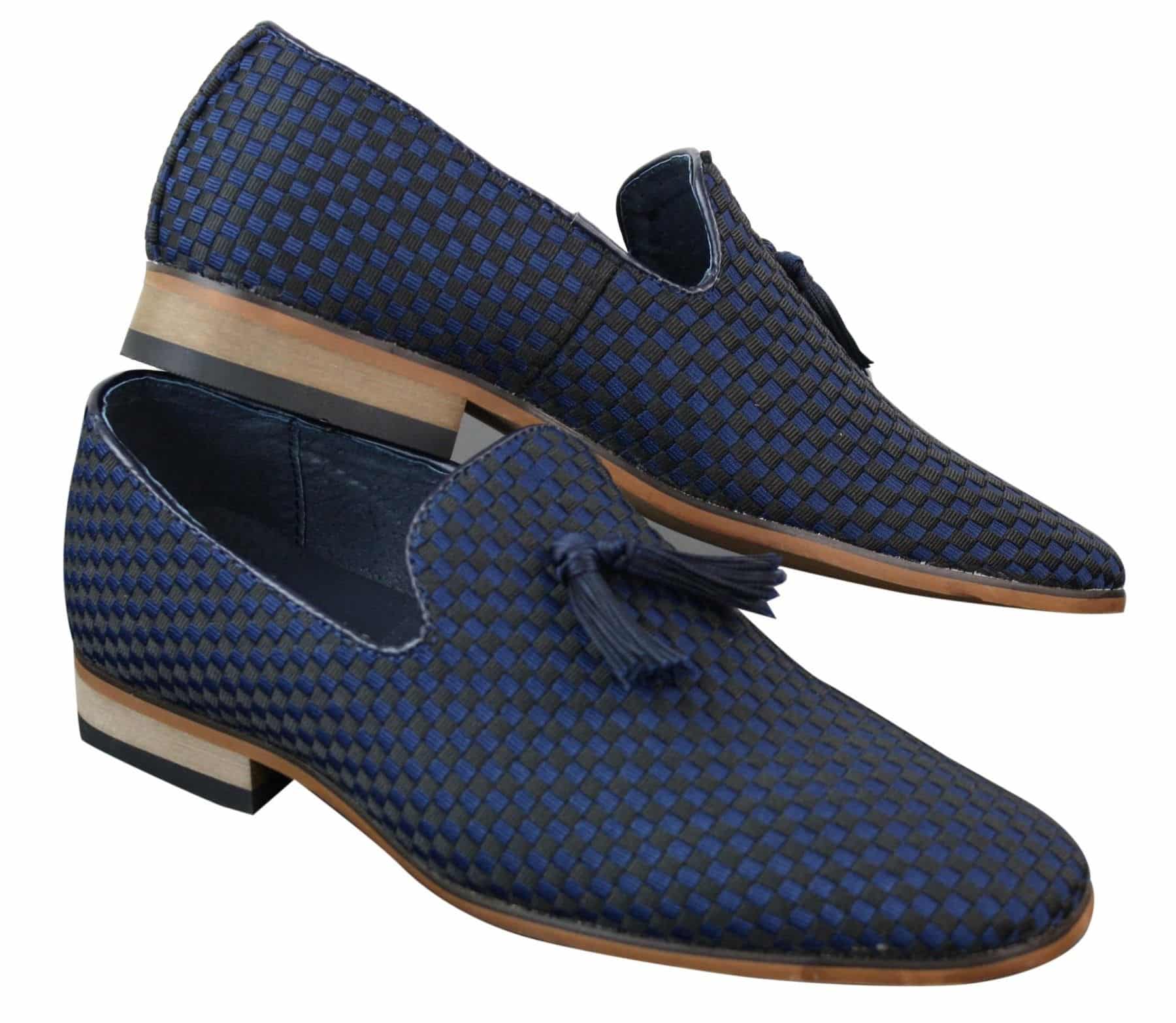 Muške cipele za vožnju s resama, elegantne i ležerne, retro, tamnoplave, crne, kožne
