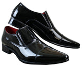 Muške elegantne formalne bez rukava, bijele lakirane sjajne cipele s talijanskom kožnom podstavom