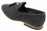 Muške mokasine od brušene kože, slip-on cipele s resama, kožne, crne, udobne