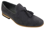 Muške mokasine od brušene kože, slip-on cipele s resama, kožne, crne, udobne
