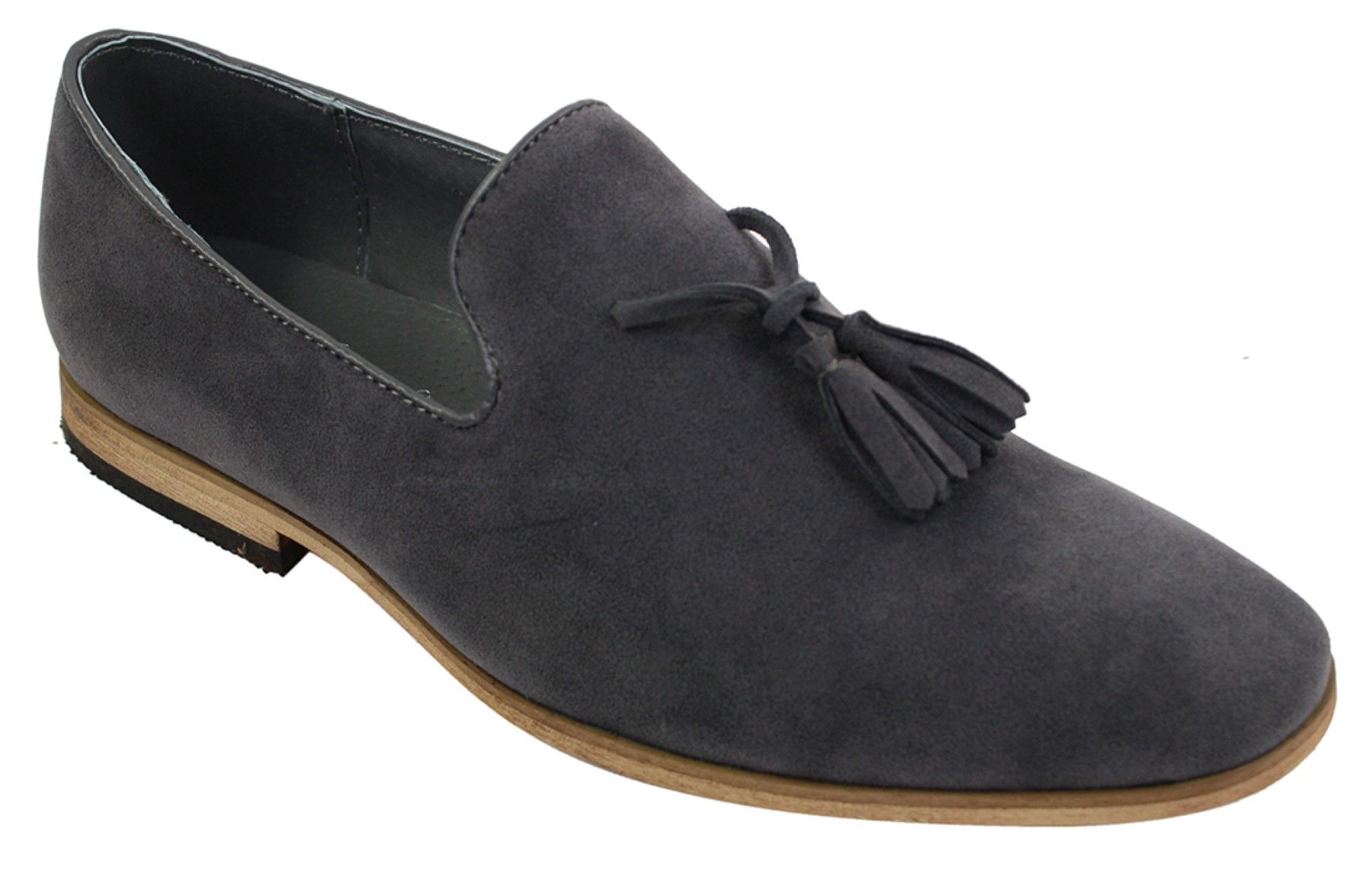 Muške mokasine od brušene kože, slip-on cipele s resama, kožne, crne, udobne