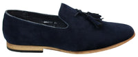 Muške mokasine od brušene kože, slip-on cipele s resama, kožne, crne, udobne