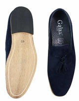 Muške mokasine od brušene kože, slip-on cipele s resama, kožne, crne, udobne