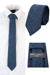 Muške kravate Marc Darcy s teksturom riblje kosti, klasični vintage retro deon