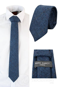 Muške kravate Marc Darcy s teksturom riblje kosti, klasični vintage retro deon