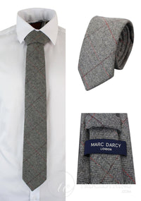 Muške kravate Marc Darcy s teksturom riblje kosti, klasični vintage retro deon
