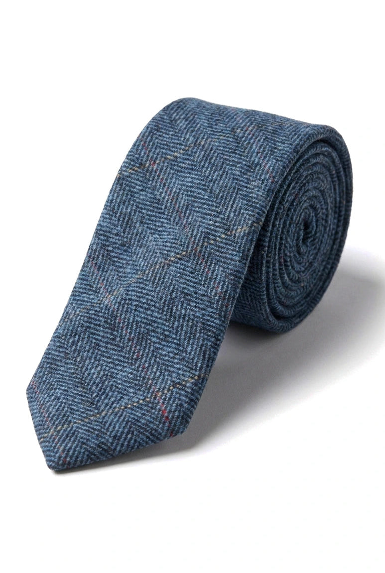 Muške kravate Marc Darcy s teksturom riblje kosti, klasični vintage retro deon