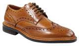 Muške Oxford Brogue cipele s vezicama, kožne Goodyear Welted, smeđe, bordo boje