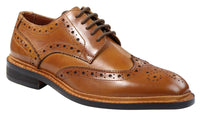 Muške Oxford Brogue cipele s vezicama, kožne Goodyear Welted, smeđe, bordo boje