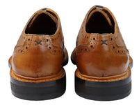 Muške Oxford Brogue cipele s vezicama, kožne Goodyear Welted, smeđe, bordo boje