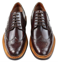 Muške Oxford Brogue cipele s vezicama, kožne Goodyear Welted, smeđe, bordo boje