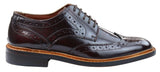 Muške Oxford Brogue cipele s vezicama, kožne Goodyear Welted, smeđe, bordo boje