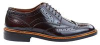 Muške Oxford Brogue cipele s vezicama, kožne Goodyear Welted, smeđe, bordo boje
