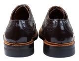 Muške Oxford Brogue cipele s vezicama, kožne Goodyear Welted, smeđe, bordo boje