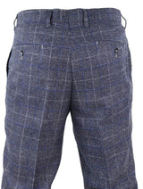 Muške plave karirane vintage hlače - Cavani Miles
