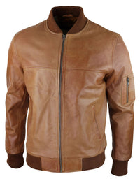 Muška bomber jakna od prave kože, kožna ležerna, Varsity Vintage, pametna i ležerna, smeđa