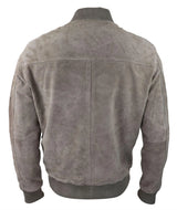 Muška bomber jakna od prave antilop kože, ležerna, Varsity Vintage, elegantna, bež