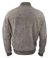 Muška bomber jakna od prave antilop kože, ležerna, Varsity Vintage, elegantna, bež