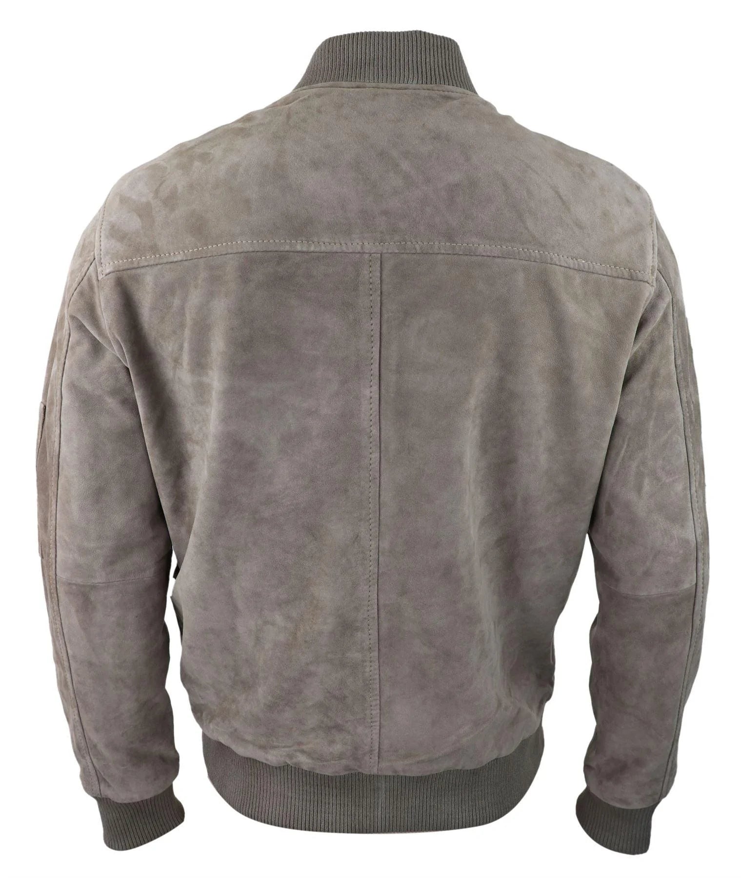 Muška bomber jakna od prave antilop kože, ležerna, Varsity Vintage, elegantna, bež