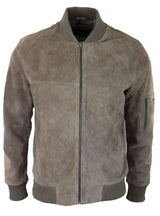 Muška bomber jakna od prave antilop kože, ležerna, Varsity Vintage, elegantna, bež