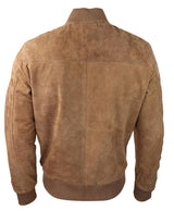 Muška bomber jakna od prave antilop kože, ležerna, Varsity Vintage, pametna i ležerna, smeđa