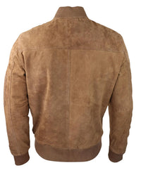 Muška bomber jakna od prave antilop kože, ležerna, Varsity Vintage, pametna i ležerna, smeđa