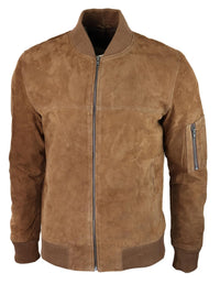 Muška bomber jakna od prave antilop kože, ležerna, Varsity Vintage, pametna i ležerna, smeđa