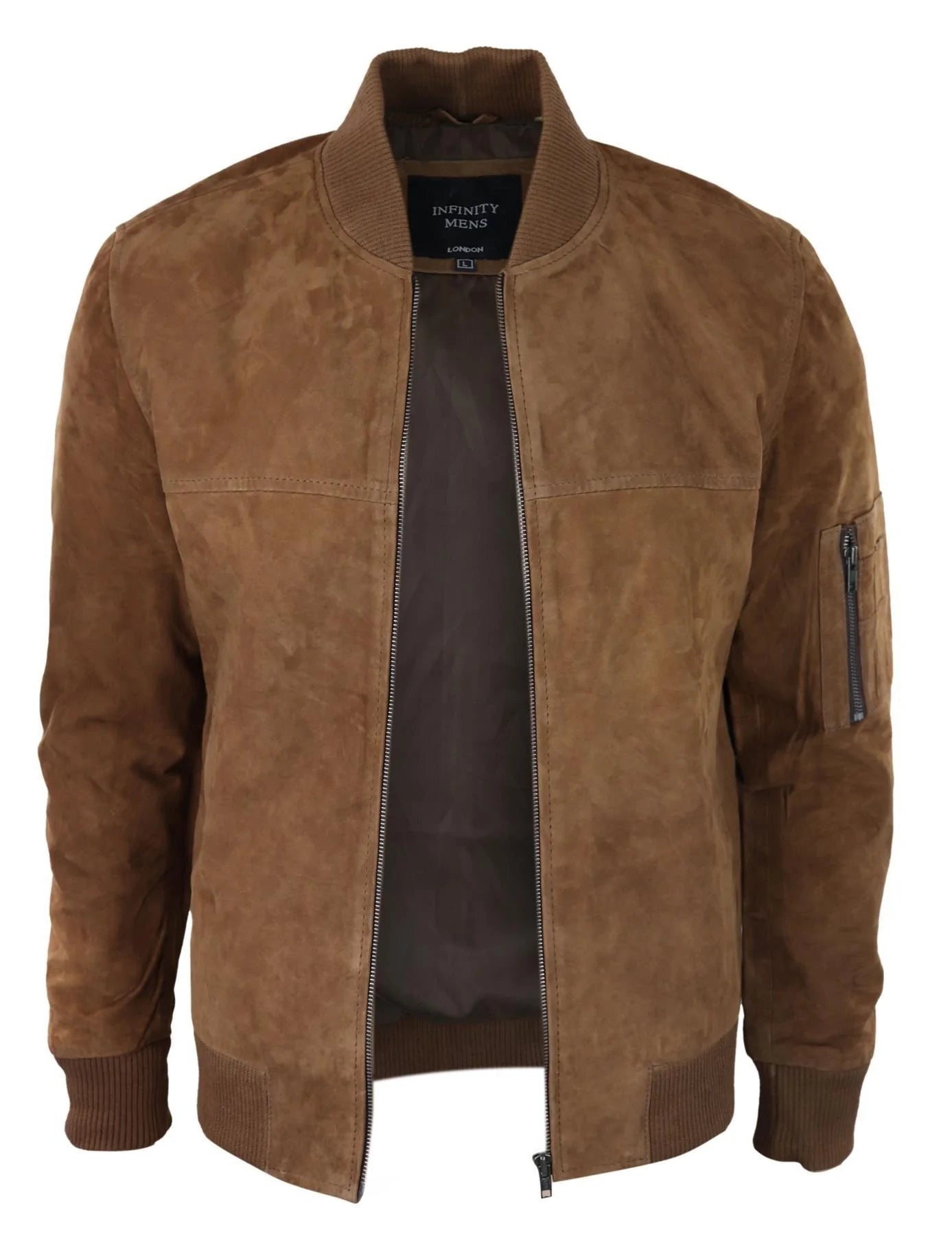Muška bomber jakna od prave antilop kože, ležerna, Varsity Vintage, pametna i ležerna, smeđa
