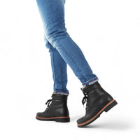 P03 Aviator - Muške crne kožne gležnjače