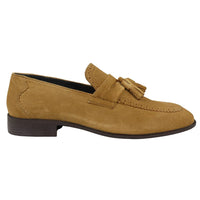 Muške slip-on mokasine, smeđe rese, pravi antilop, elegantne ležerne cipele, klasična haljina za vožnju