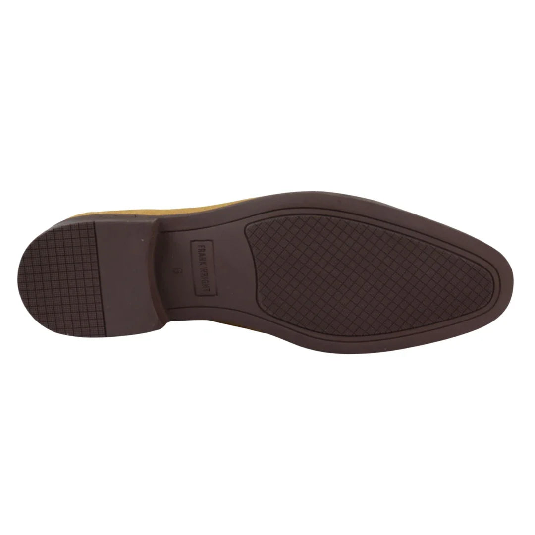 Muške slip-on mokasine, smeđe rese, pravi antilop, elegantne ležerne cipele, klasična haljina za vožnju