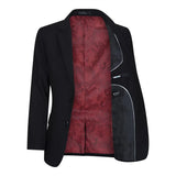 Dječačko crno odijelo od 3 dijela, krojeno, klasično, za vjenčanje, žalost, sprovod