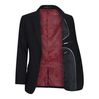 Dječačko crno odijelo od 3 dijela, krojeno, klasično, za vjenčanje, žalost, sprovod