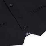 Dječačko crno odijelo od 3 dijela, krojeno, klasično, za vjenčanje, žalost, sprovod