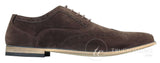 Patron 238 Muške brogue cipele od brušene kože, elegantne, crvene, smeđe, tamnoplave, crne, s vezicama, retro