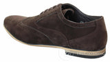 Patron 238 Muške brogue cipele od brušene kože, elegantne, crvene, smeđe, tamnoplave, crne, s vezicama, retro