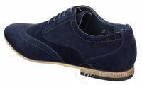 Patron 238 Muške brogue cipele od brušene kože, elegantne, crvene, smeđe, tamnoplave, crne, s vezicama, retro