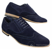 Patron 238 Muške brogue cipele od brušene kože, elegantne, crvene, smeđe, tamnoplave, crne, s vezicama, retro