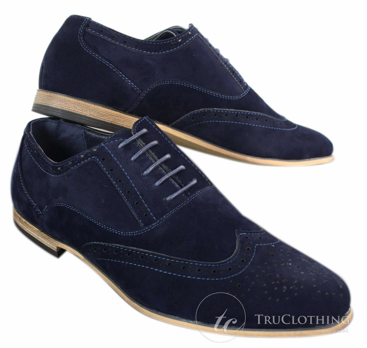 Patron 238 Muške brogue cipele od brušene kože, elegantne, crvene, smeđe, tamnoplave, crne, s vezicama, retro