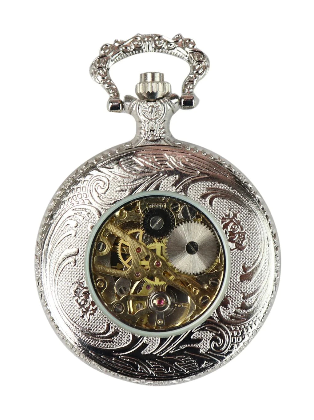 Automatski mehanički vintage džepni sat srebrne boje