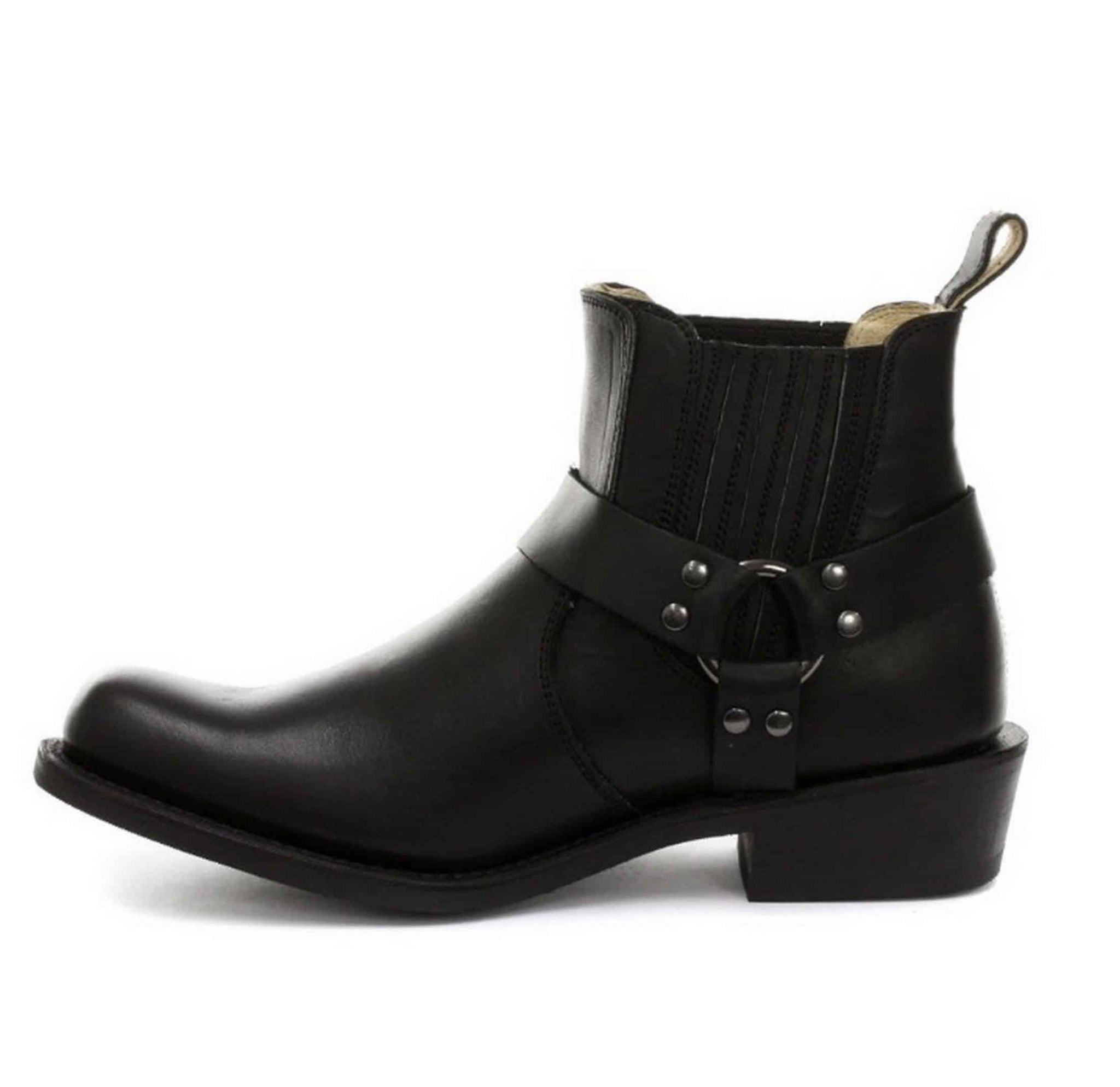Unisex gležnjače od prave kože, bajkerske, rock, punk, Grinders, kopča, kaubojske, jahačke