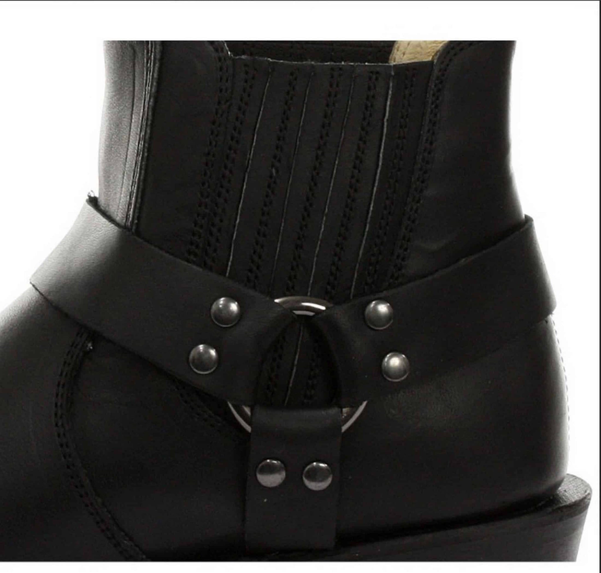 Unisex gležnjače od prave kože, bajkerske, rock, punk, Grinders, kopča, kaubojske, jahačke