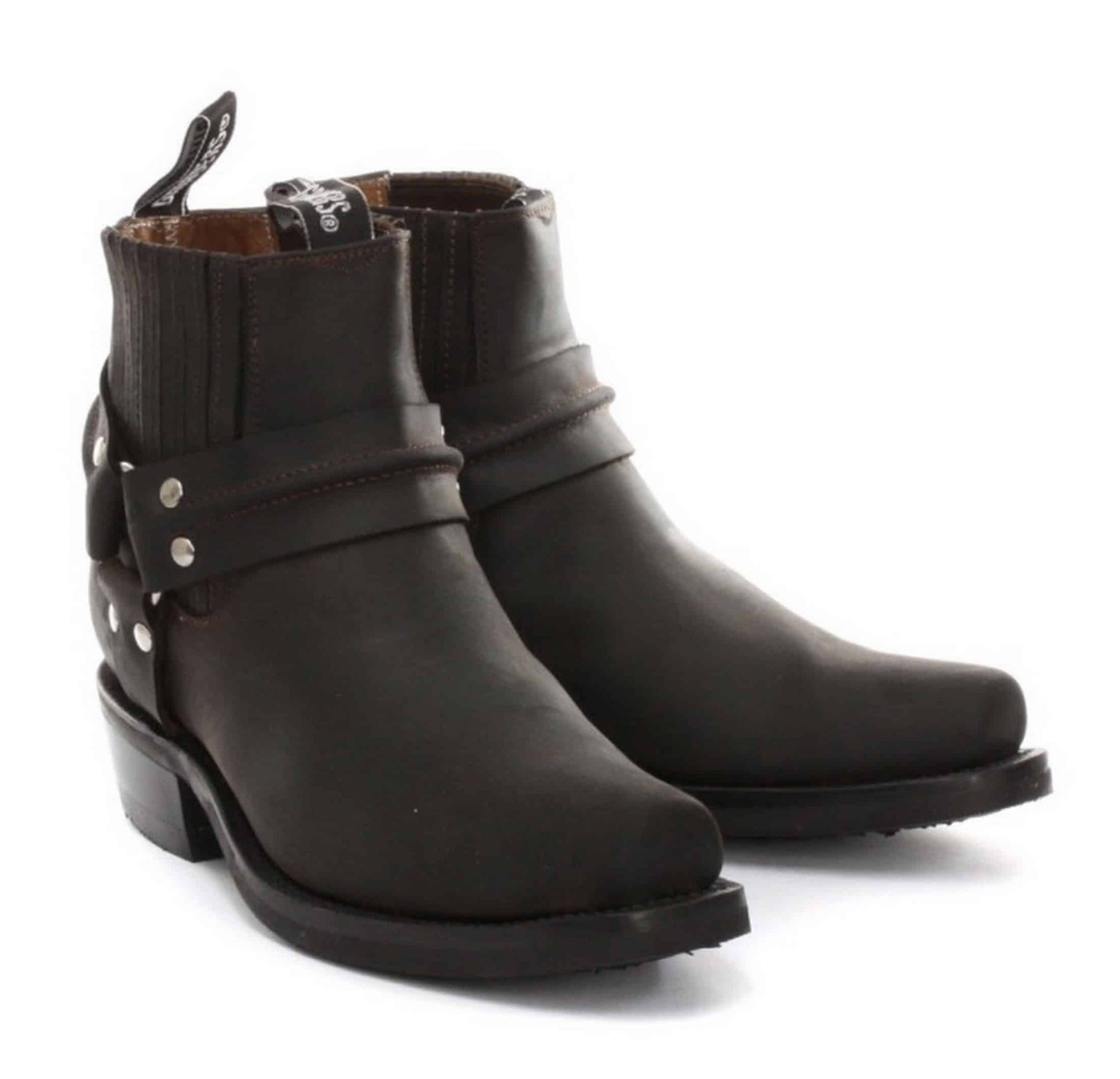 Unisex gležnjače od prave kože, bajkerske, rock, punk, Grinders, kopča, kaubojske, jahačke