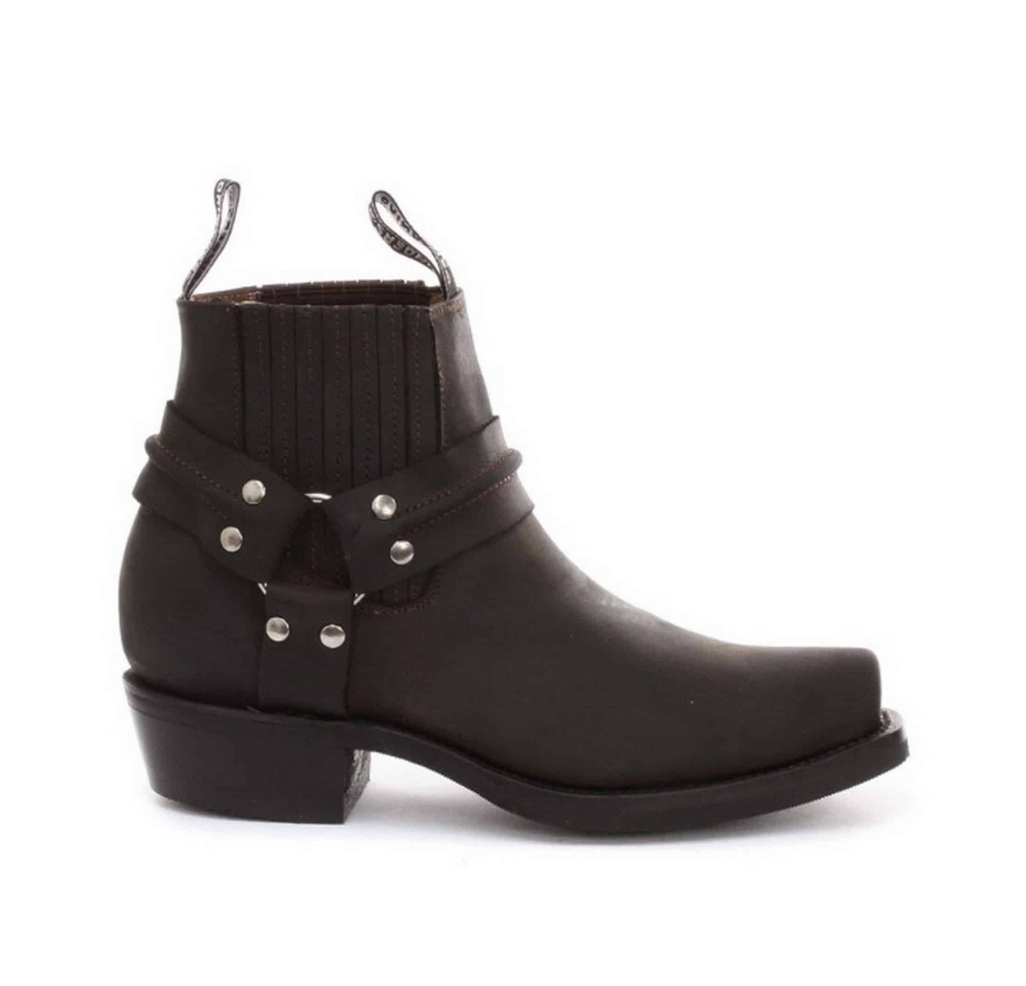 Unisex gležnjače od prave kože, bajkerske, rock, punk, Grinders, kopča, kaubojske, jahačke