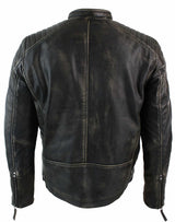 Muška bikerska jakna od prave kože, isprana, Airforce, ležerni kroj, retro vintage stil