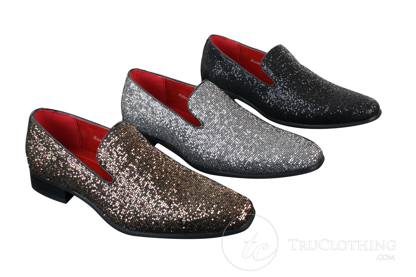 Rossellini Eastend muške sjajne cipele s glitterom, elegantne lakirane, od lakirane kože