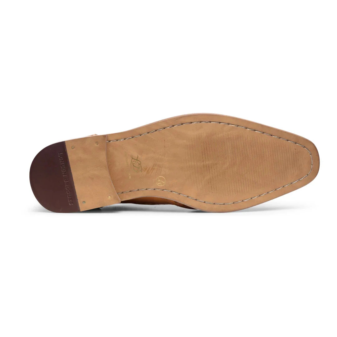 Muške brogue cipele s vezicama, klasično krojenje, smeđe, vintage, formalne, elegantne