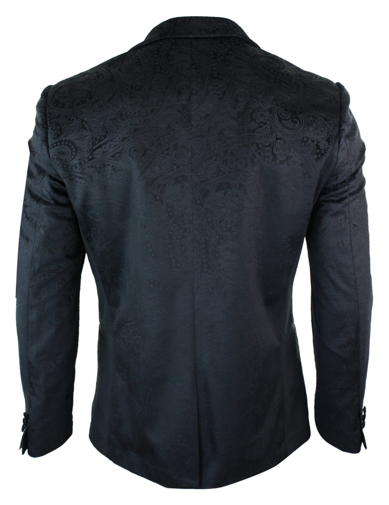 Marc Darcy Simon muški baršunasti sako s paisley uzorkom, crni kroj, smoking, elegantno-ležerni